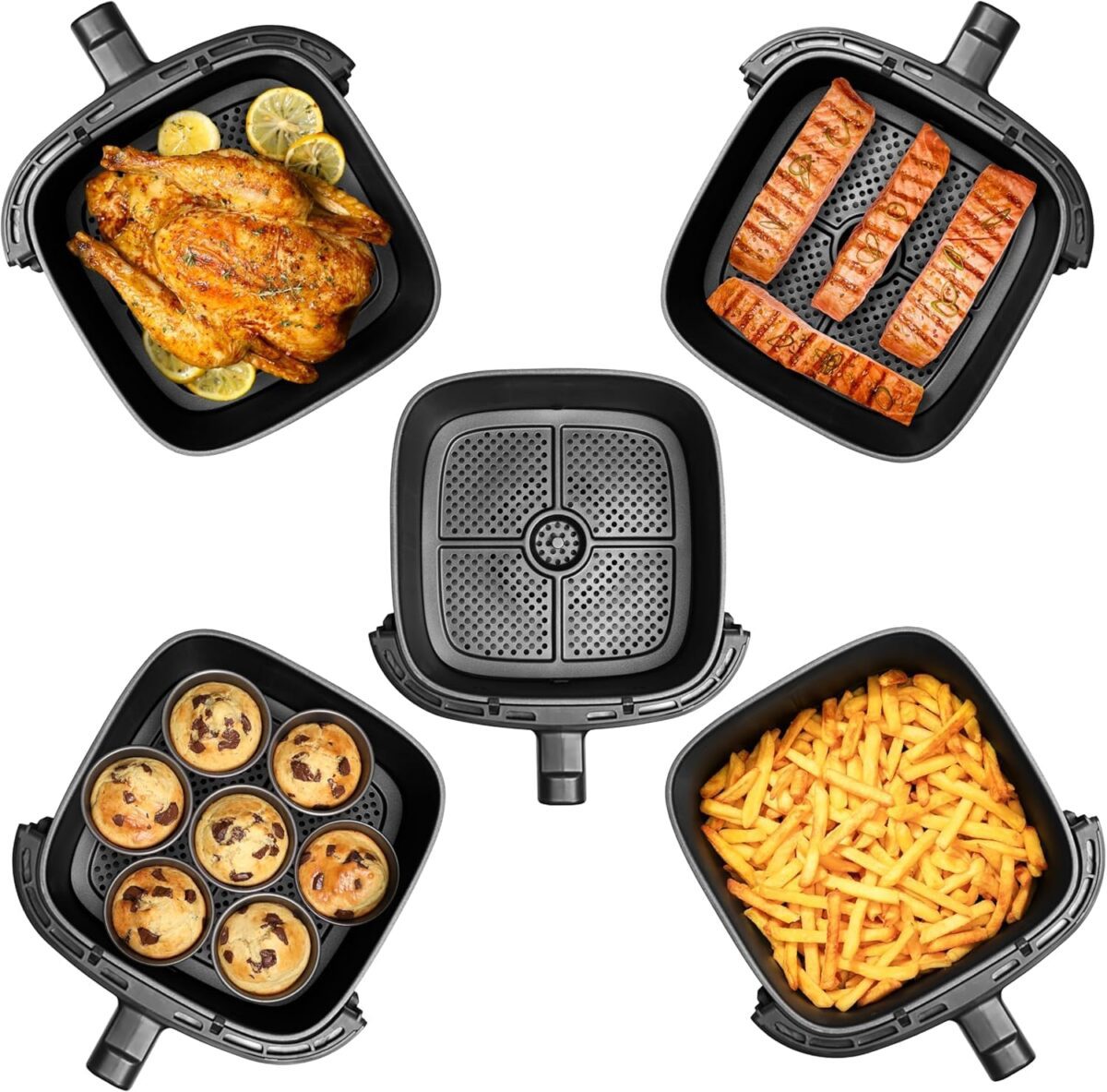 ⁦قلاية هوائية تيفال 5 لتر⁩ - الصورة ⁦2⁩