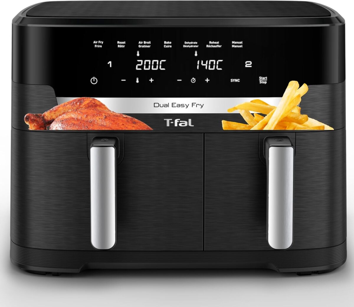 ⁦قلاية هوائية وشواية تيفال 11 لتر⁩ - الصورة ⁦1⁩