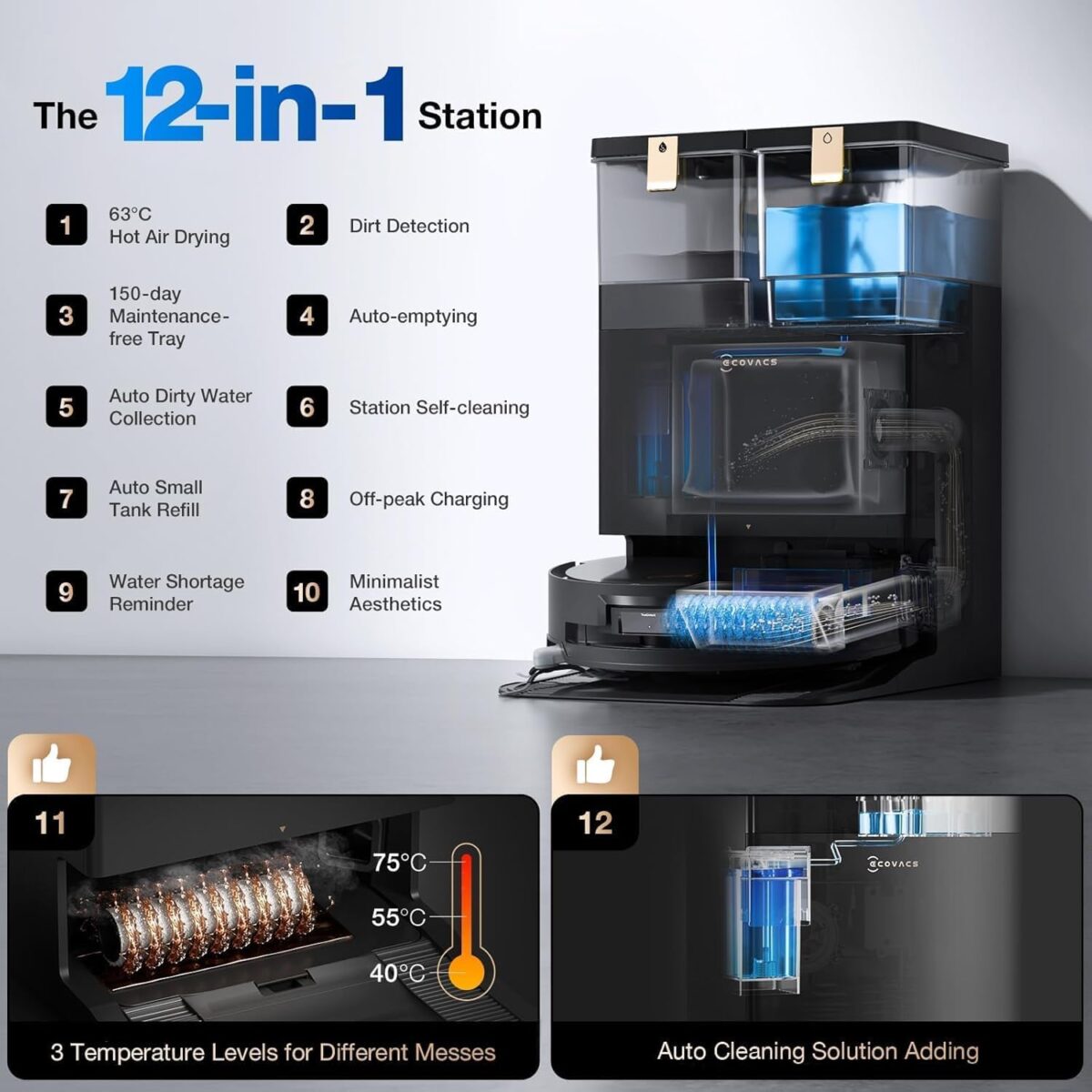 ⁦مكنسة ايكوفاكس x8 Pro Omni⁩ - الصورة ⁦4⁩